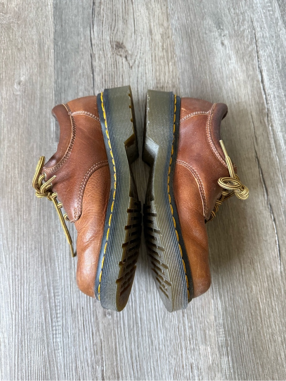 Dr Martens Docs Brown Leather Lace-Up Shoes Oxford Shoes Brown Unisex Size 4 / 5 - Picture 7 of 11